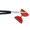 Acrobat 105 Gummi Diabolo Mit Aluminium Hand Sticks, Rot