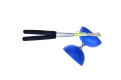 Acrobat 105 Gummi Diabolo Mit Aluminium-Handstäben, Blau