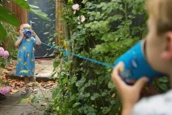 BS Toys BS GA361 Dosentelefon Telefon, Blau -Kinder Outdoor Verkauf bs toys bliktelefoon blauw