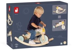 Janod Janod-2-in-1 Schaukel Dreirad Aus Holz-Anpassbare Wippe-Motorik Und Gleichgewichtssinn Entwickeln-Baby Holzspielzeug-FSC-Zertifiziert-Ab 12 Monaten, J03284 -Kinder Outdoor Verkauf janod bikloon 2 in 1 houten schommelmotor driewieler 1