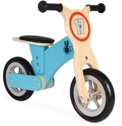 Janod - Bikloon ‘Little Racer’ - Laufrad Aus Holz - Lernlaufrad - Motorik Und Gleichgewichtssinn Entwickeln - Kinder Holzspielzeug - FSC®-Zertifiziert - Ab 2 Jahren, J03285