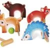 Janod J03207 Krocket-Spiel Aus Holz Mit Waldtieren, Spiel Für Den Außenbereich, Für Kinder Ab 3 Jahren, Mehrfarbig