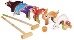 Janod J03207 Krocket-Spiel Aus Holz Mit Waldtieren, Spiel Für Den Außenbereich, Für Kinder Ab 3 Jahren, Mehrfarbig -Kinder Outdoor Verkauf janod j03207 krocket spiel aus holz mit waldtieren spiel fuer den aussenbereich fuer kinder ab 3 jahren mehrfarbig 3