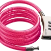 Micro Sicherheitssicherheit, Rosa Kabelschloss Für Jungen Und Mädchen, Geeignet Für Fahrrad, Roller, Fahrradzubehör
