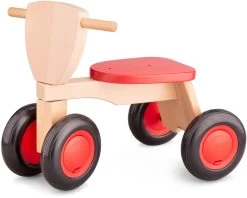 New Classic Toys® Neu Classic Toys Road Star Holz 4-Rad-Balance Fahrrad - Rot
