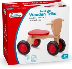 New Classic Toys® Neu Classic Toys Road Star Holz 4-Rad-Balance Fahrrad - Rot -Kinder Outdoor Verkauf new classic toys road star houten 4 wieler loopfiets rood