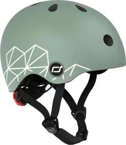 Scoot And Ride Helmet XS - Green Lines
