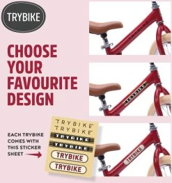 Kinderfeets Trybike Laufrad Steel Vintage Rot - Zweirad -Kinder Outdoor Verkauf trybike loopfiets steel vintage rood tweewieler