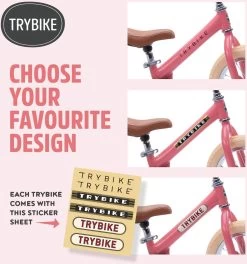 Kinderfeets Trybike Laufrad Steel Vintage Rosa - Zweirad -Kinder Outdoor Verkauf trybike loopfiets steel vintage roze tweewieler