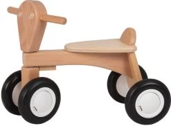 Van Dijk Toys Balance Fahrradrohling Mit Weißen Augen Und Weißen Rädern, Buche